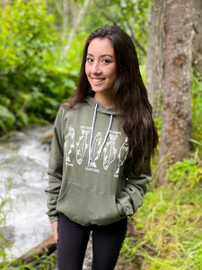 Alaskan Salmon Hoodie, Green