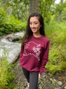 AK Wildberries Crew Sweatshirt- Maroon