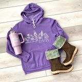 AK Flowers & Wildberries Hoodie (with "Alaska"), Purple