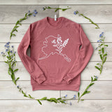 AK Wildflower Crew Sweatshirt- Mauve