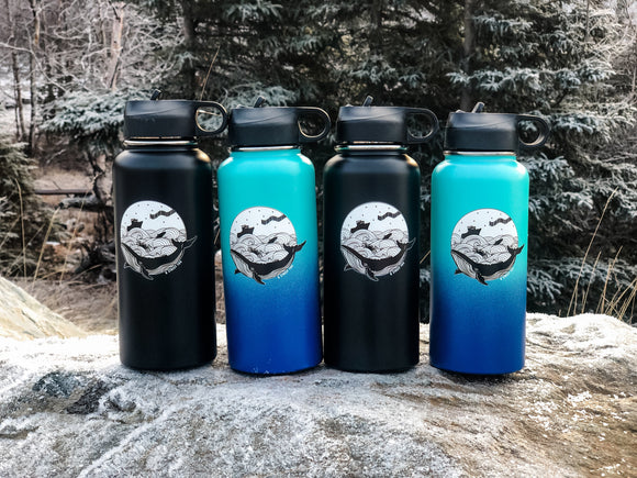 32oz Water Bottle- Alaskan Waters