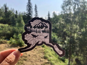 Alaska Shape Sticker